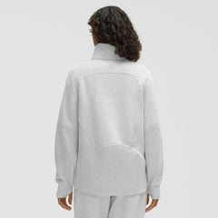Minnesota Wild lululemon Women's Long Scuba Oversized Half-Zip Funnel Neck Heathered Core Ultra Light Grey