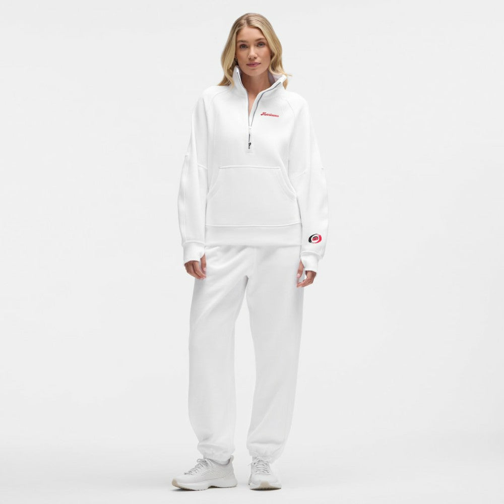 Carolina Hurricanes lululemon Women's Long Scuba Oversized Half-Zip Funnel Neck White
