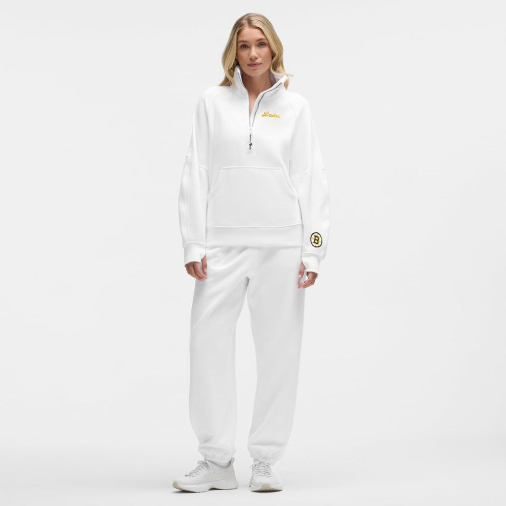 Boston Bruins lululemon Women's Long Scuba Oversized Half-Zip Funnel Neck White
