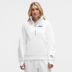 Nashville Predators lululemon Women's Long Scuba Oversized Half-Zip Funnel Neck White