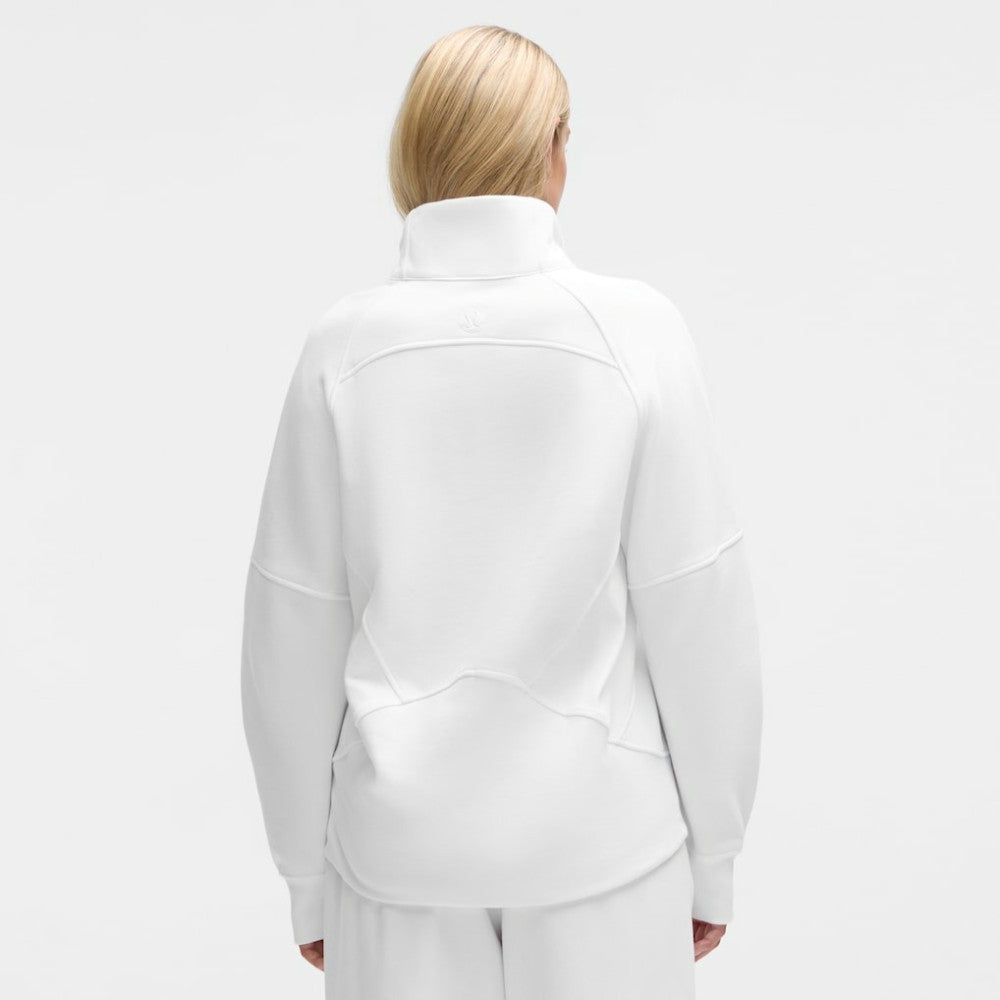 Nashville Predators lululemon Women's Long Scuba Oversized Half-Zip Funnel Neck White
