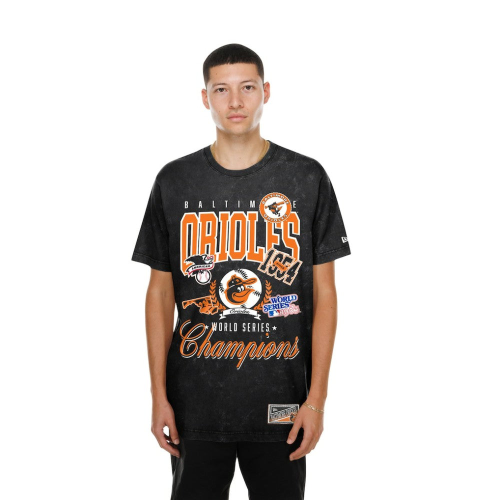 Baltimore Orioles Mineral Wash T-Shirt Black | New Era