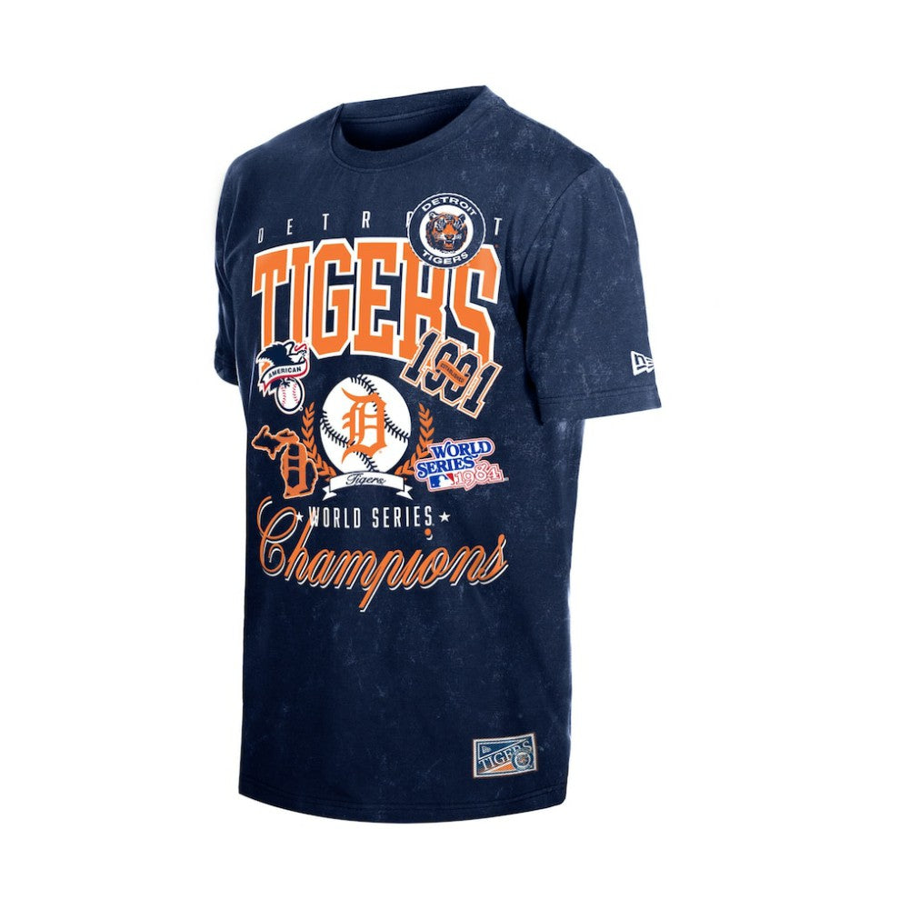Detroit Tigers Mineral Wash T-Shirt Navy | New Era
