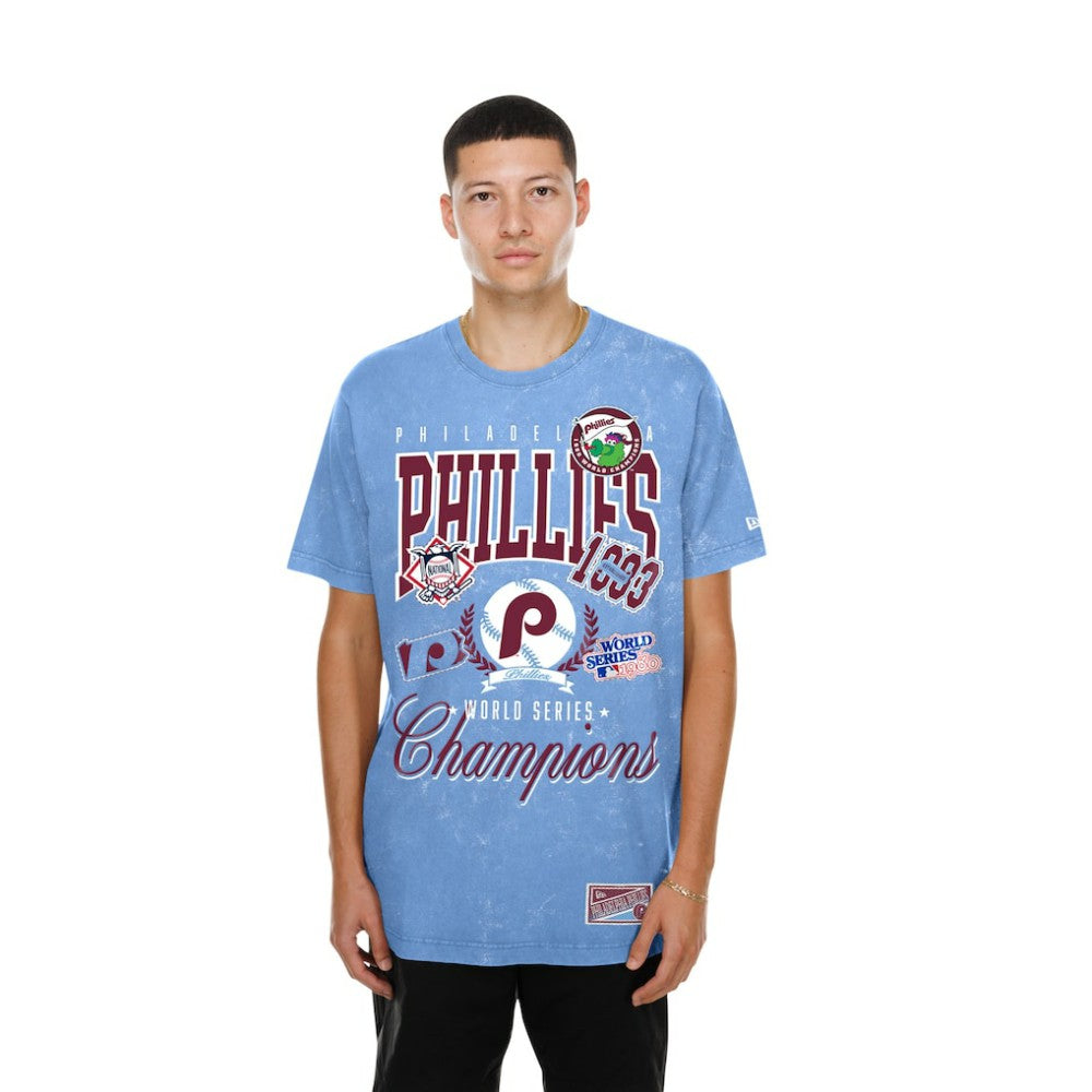 Philadelphia Phillies Mineral Wash T-Shirt Light Blue | New Era