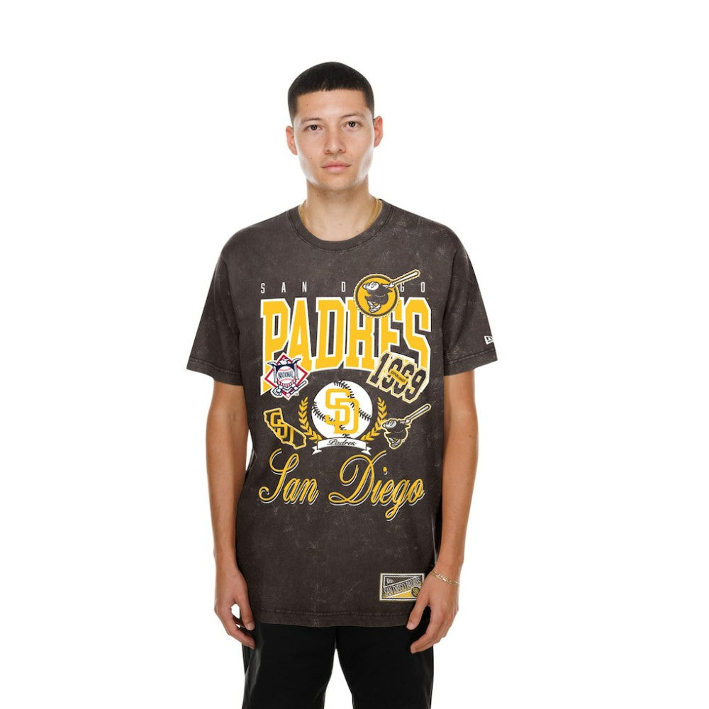 San Diego Padres Mineral Wash T-Shirt Brown | New Era