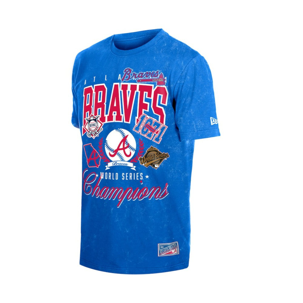 Atlanta Braves Mineral Wash T-Shirt Royal | New Era