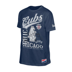 Chicago Cubs  Oversized Throwback Distressed T-Shirt Navy | New Era