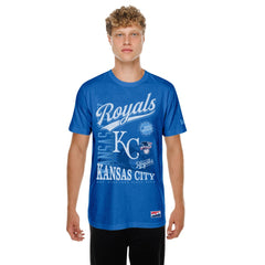 Kansas City Royals  Oversized Throwback Distressed T-Shirt Royal | New Era