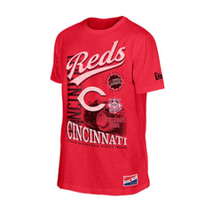 Cincinnati Reds  Oversized Throwback Distressed T-Shirt Red | New Era