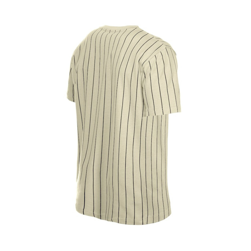 San Diego Padres Throwback Meshback Pinstripe T-Shirt Cream | New Era