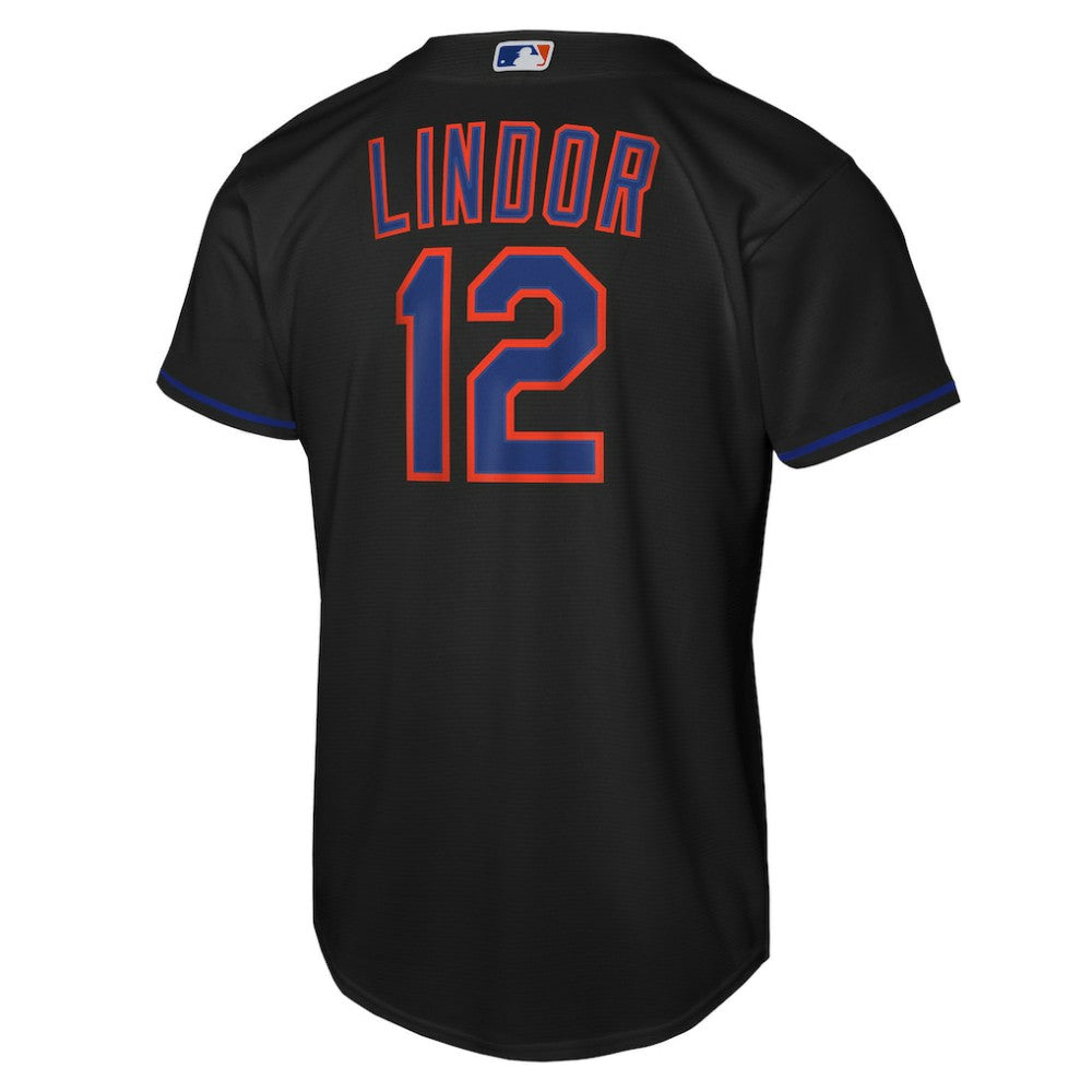 Francisco Lindor New York Mets Youth Alternate Replica Jersey Black | Nike