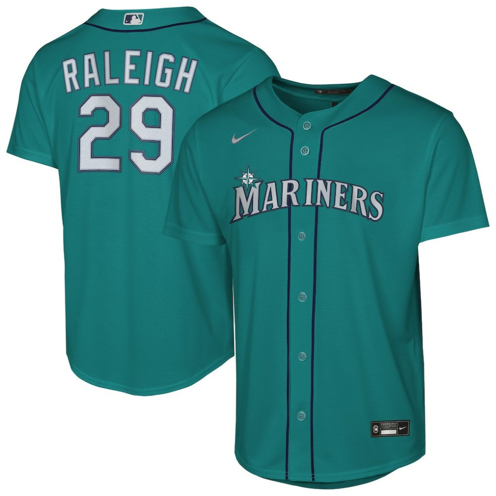 Cal Raleigh Seattle Mariners Youth Alternate Replica Jersey Teal | Nike