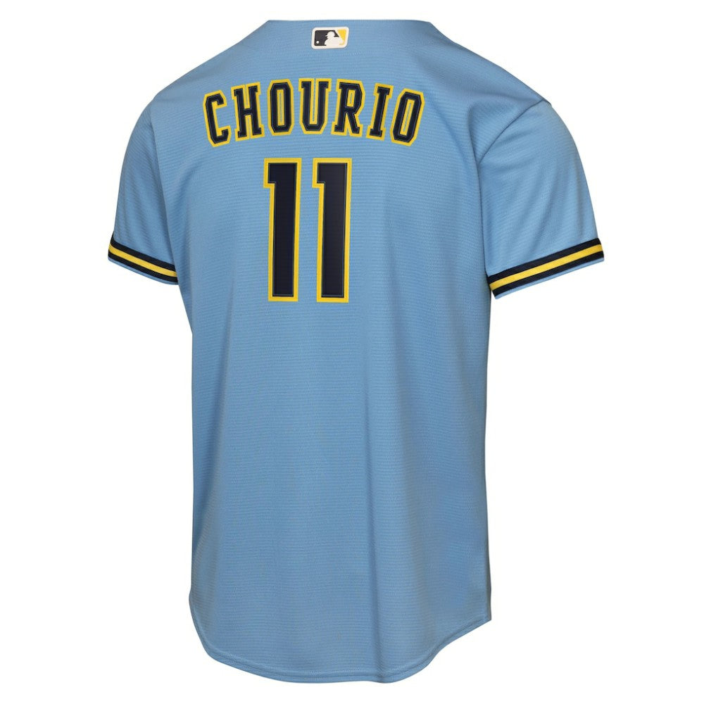 Jackson Chourio Milwaukee Brewers Youth Road Replica Jersey Light Blue | Nike