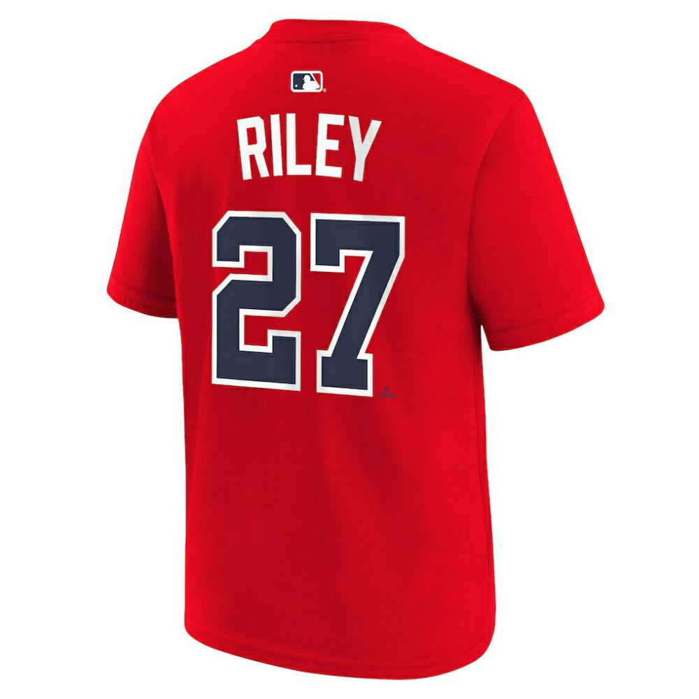 Austin Riley Atlanta Braves Youth Name & Number T-Shirt Red | Nike