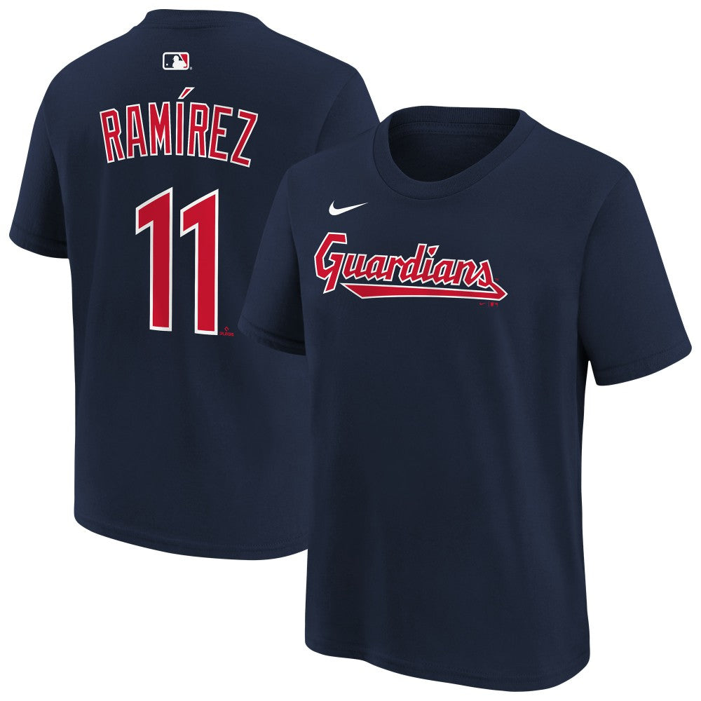 José Ramírez Cleveland Guardians Youth Name & Number T-Shirt Navy | Nike