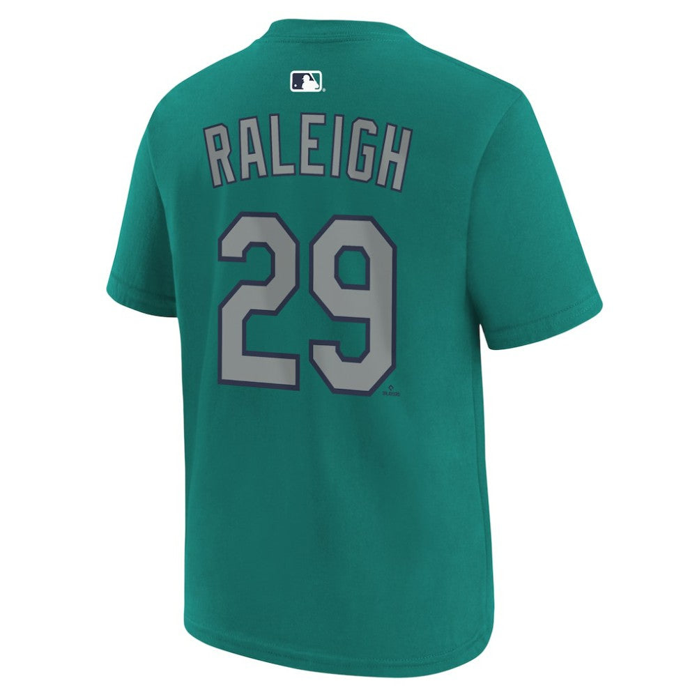 Cal Raleigh Seattle Mariners Youth Name & Number T-Shirt Teal | Nike