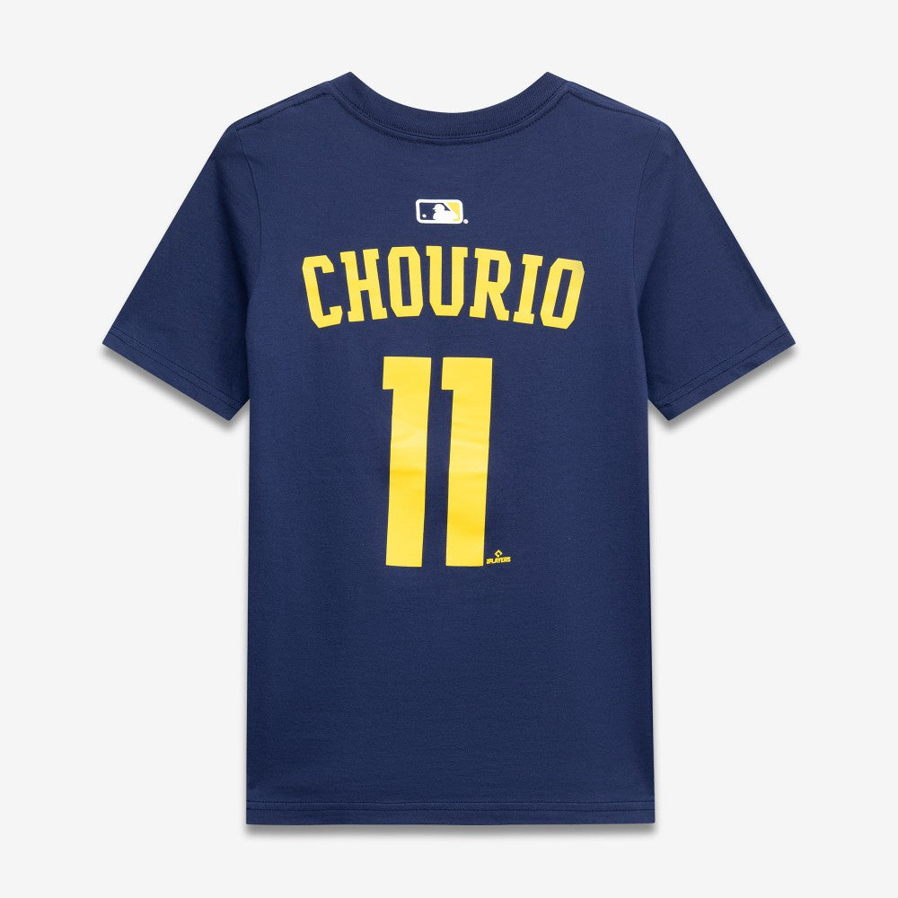 Jackson Chourio Milwaukee Brewers Youth Name & Number T-Shirt Navy | Nike