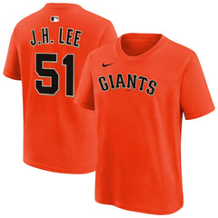 Jung Hoo Lee San Francisco Giants Youth Name & Number T-Shirt Orange | Nike