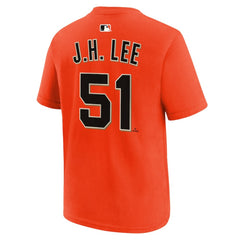 Jung Hoo Lee San Francisco Giants Youth Name & Number T-Shirt Orange | Nike
