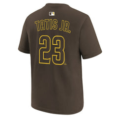 Fernando Tatis Jr. San Diego Padres Youth Name & Number T-Shirt Brown | Nike