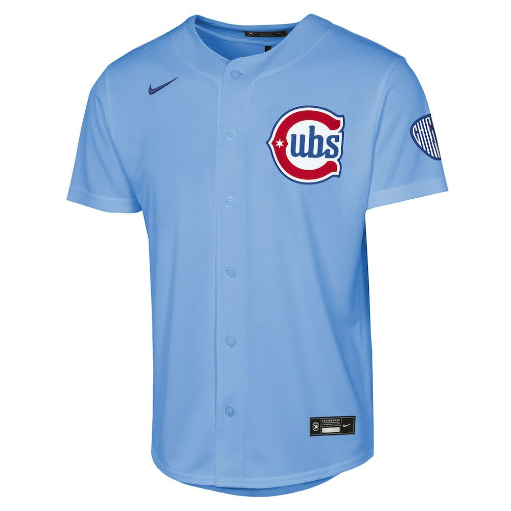 Chicago Cubs Youth Alternate 2 Stadium Jersey Light Blue | Nike