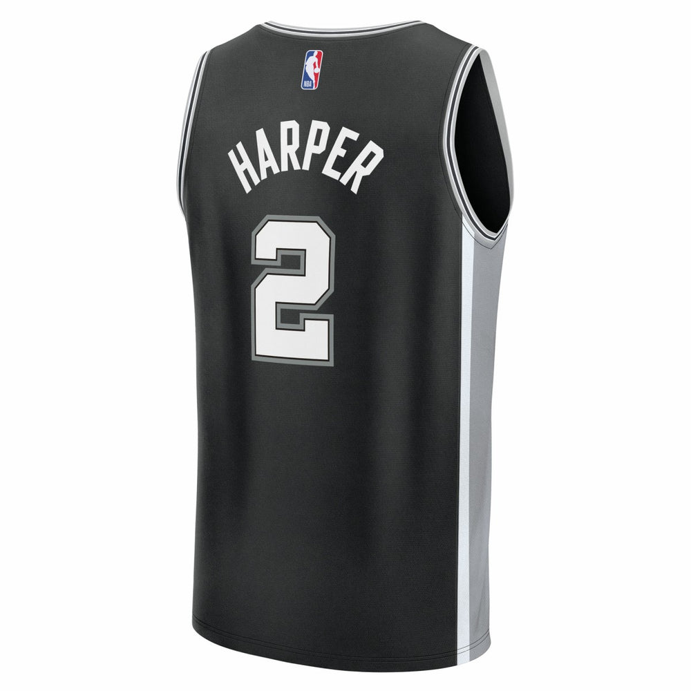 Dylan Harper San Antonio Spurs 2025 NBA Draft First Round Pick Fast Break Replica Jersey - Icon Edition - Black