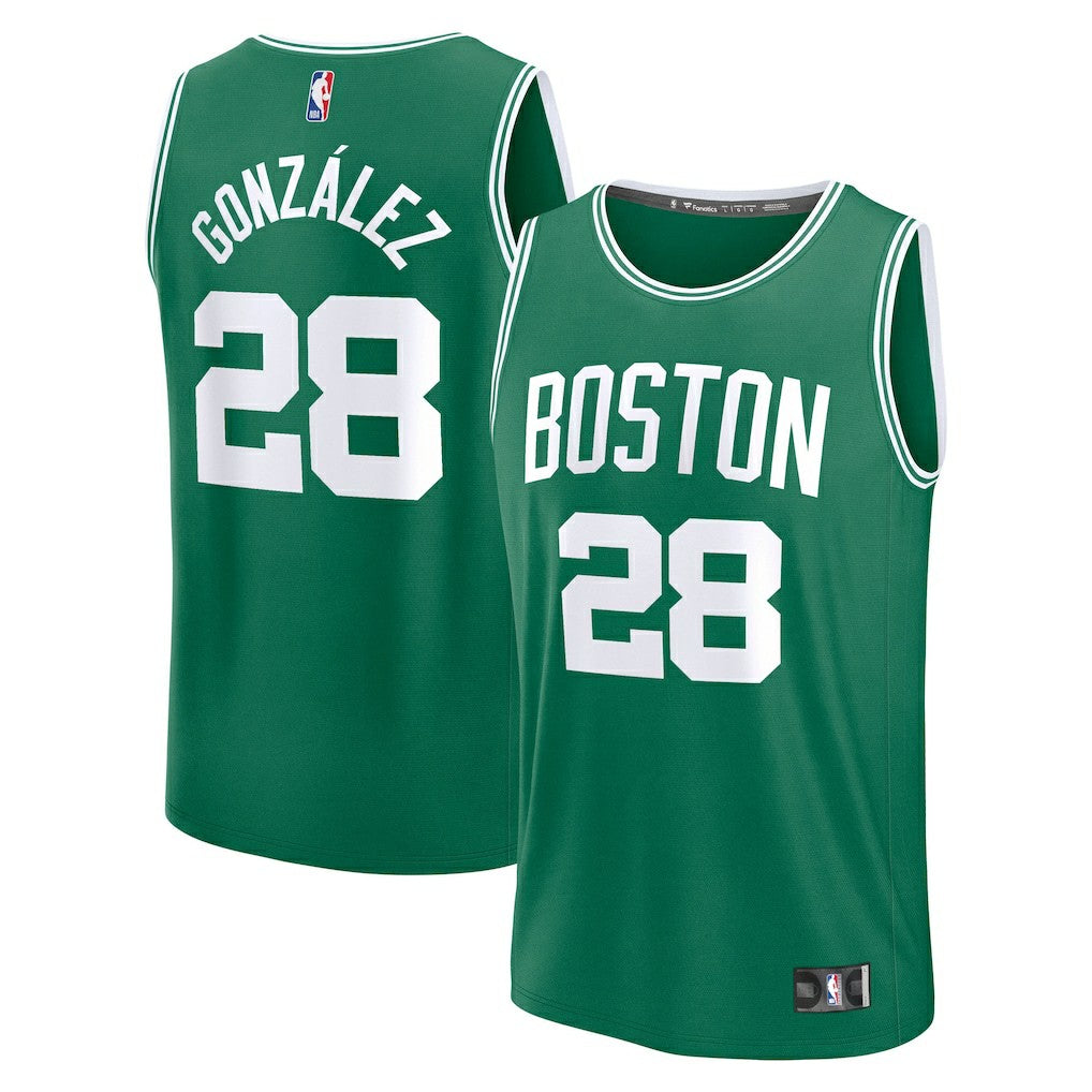 Hugo Gonzalez Boston Celtics 2025 NBA Draft First Round Pick Fast Break Replica Jersey - Icon Edition - Kelly Green