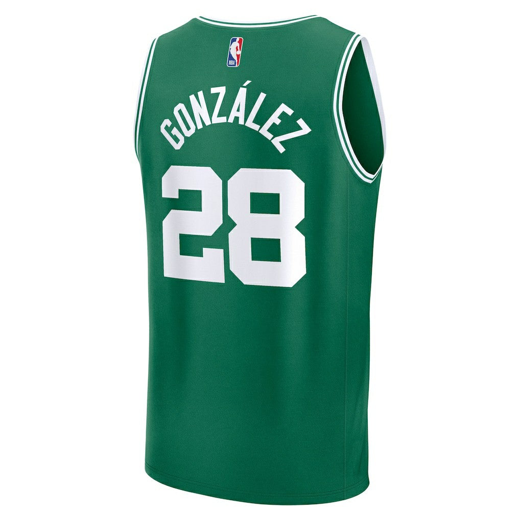 Hugo Gonzalez Boston Celtics 2025 NBA Draft First Round Pick Fast Break Replica Jersey - Icon Edition - Kelly Green