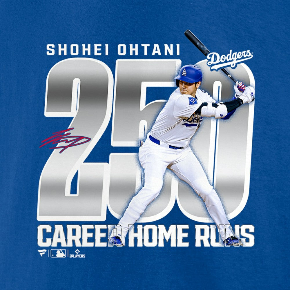 Shohei Ohtani Los Angeles Dodgers 250 Home Runs T-Shirt Royal