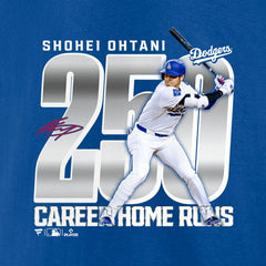 Shohei Ohtani Los Angeles Dodgers 250 Home Runs T-Shirt Royal