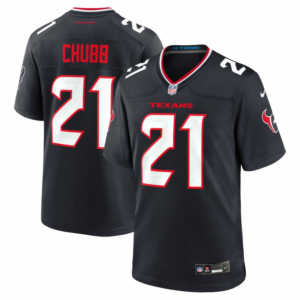 Nick Chubb Houston Texans Team Game Jersey - Navy