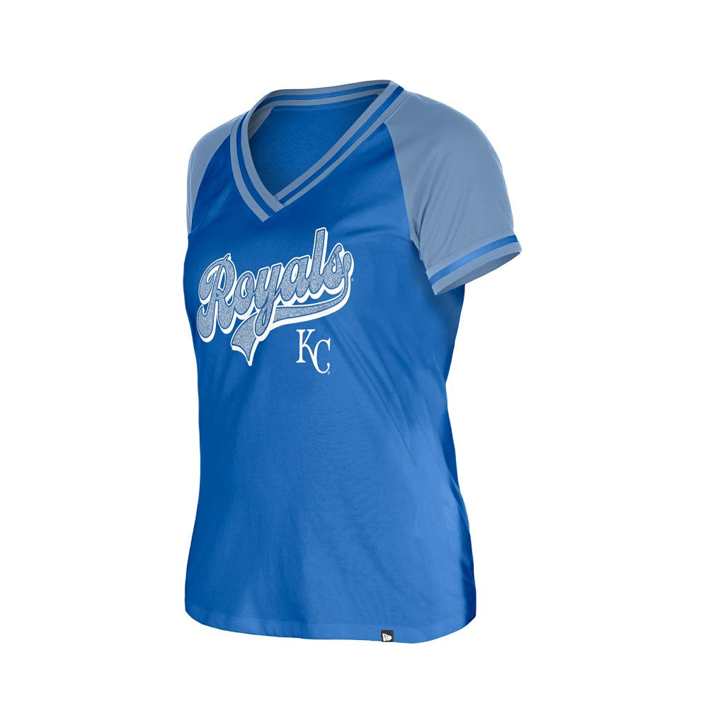 Kansas City Royals Women's Gameday V-Neck T-Shirt Royal | New Era