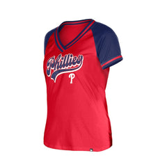 Philadelphia Phillies Women's Gameday V-Neck T-Shirt Red | New Era