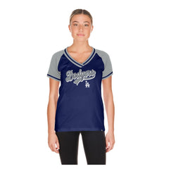 Los Angeles Dodgers Women's Gameday V-Neck T-Shirt Royal | New Era