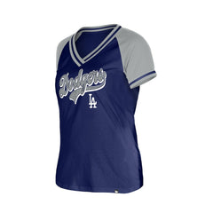 Los Angeles Dodgers Women's Gameday V-Neck T-Shirt Royal | New Era