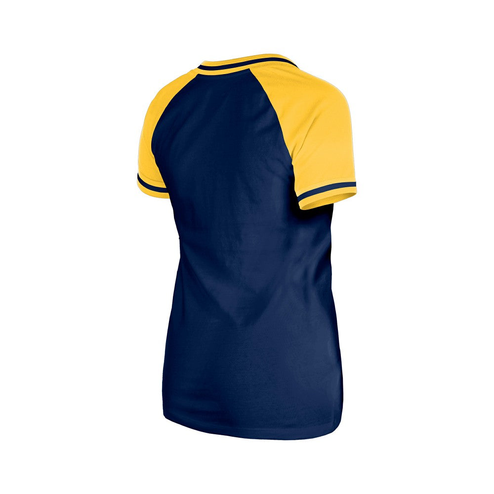 Milwaukee Brewers Women's Gameday V-Neck T-Shirt Navy | New Era