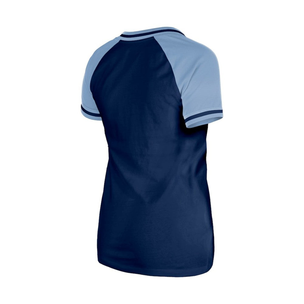 Tampa Bay Rays Women's Gameday V-Neck T-Shirt Navy | New Era