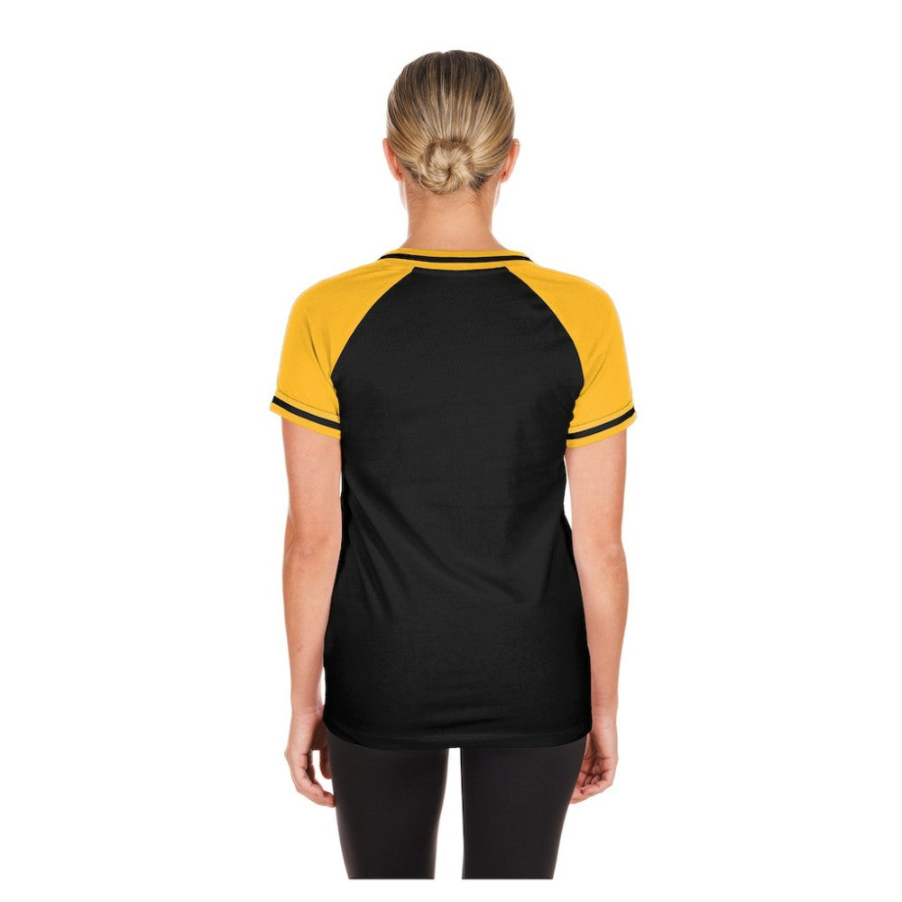 Pittsburgh Pirates Women's Gameday V-Neck T-Shirt Black | New Era