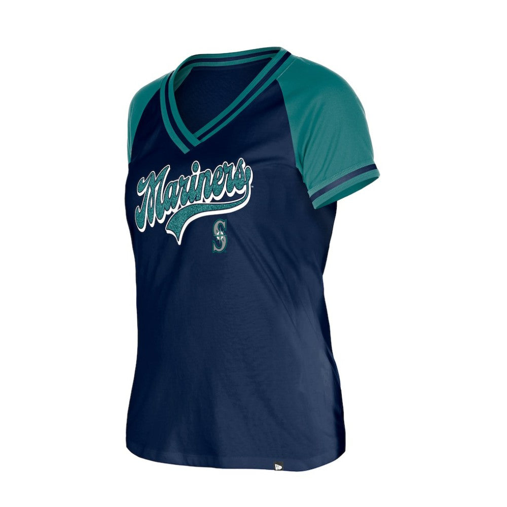 Seattle Mariners Women's Gameday V-Neck T-Shirt Navy | New Era