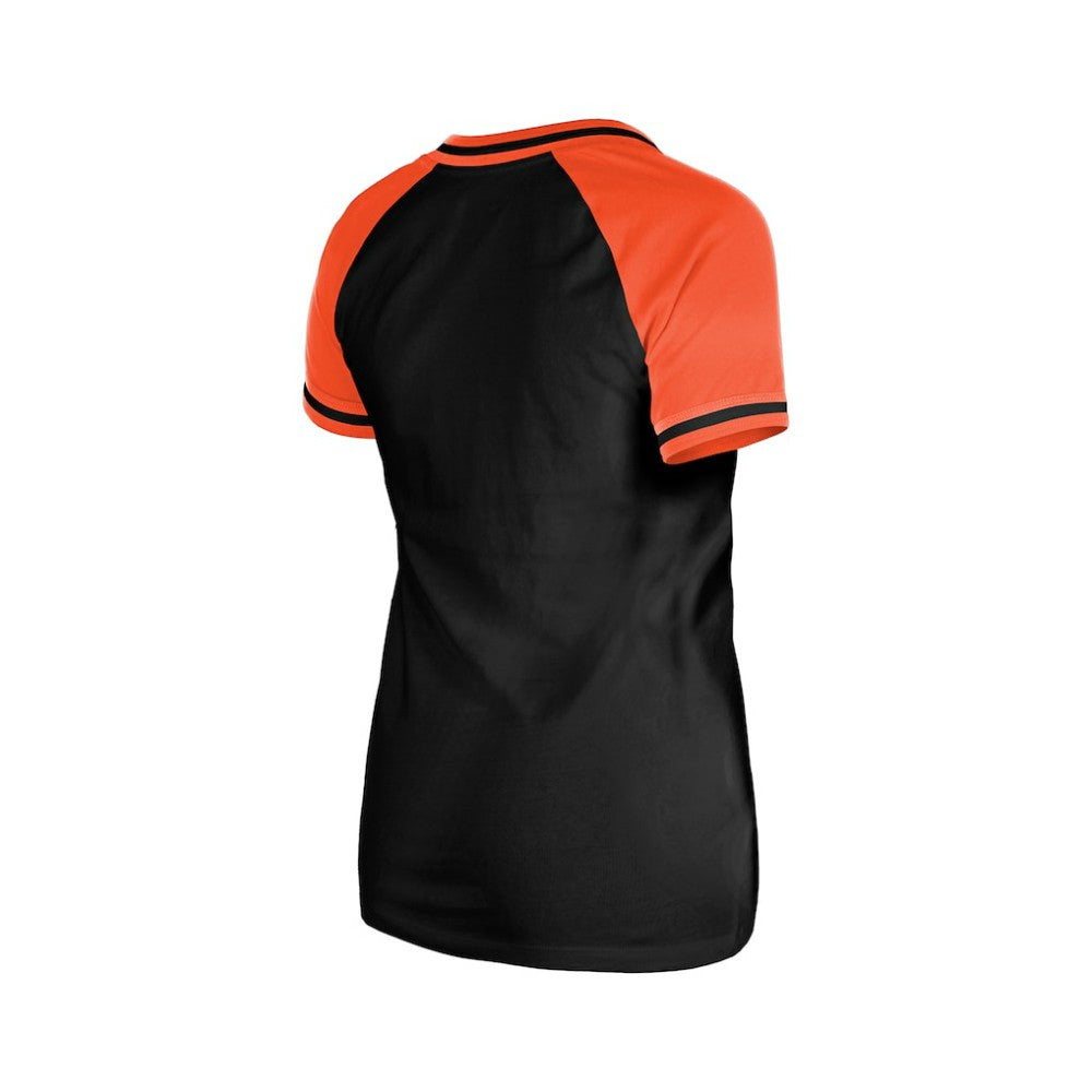 San Francisco Giants Women's Gameday V-Neck T-Shirt Black | New Era