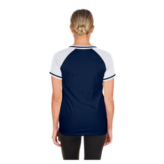 Chicago Cubs Women's Gameday V-Neck T-Shirt Navy | New Era