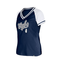 Chicago Cubs Women's Gameday V-Neck T-Shirt Navy | New Era