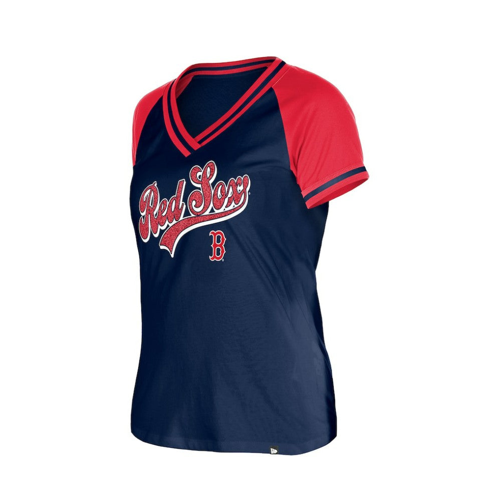 Boston Red Sox Women's Gameday V-Neck T-Shirt Navy | New Era