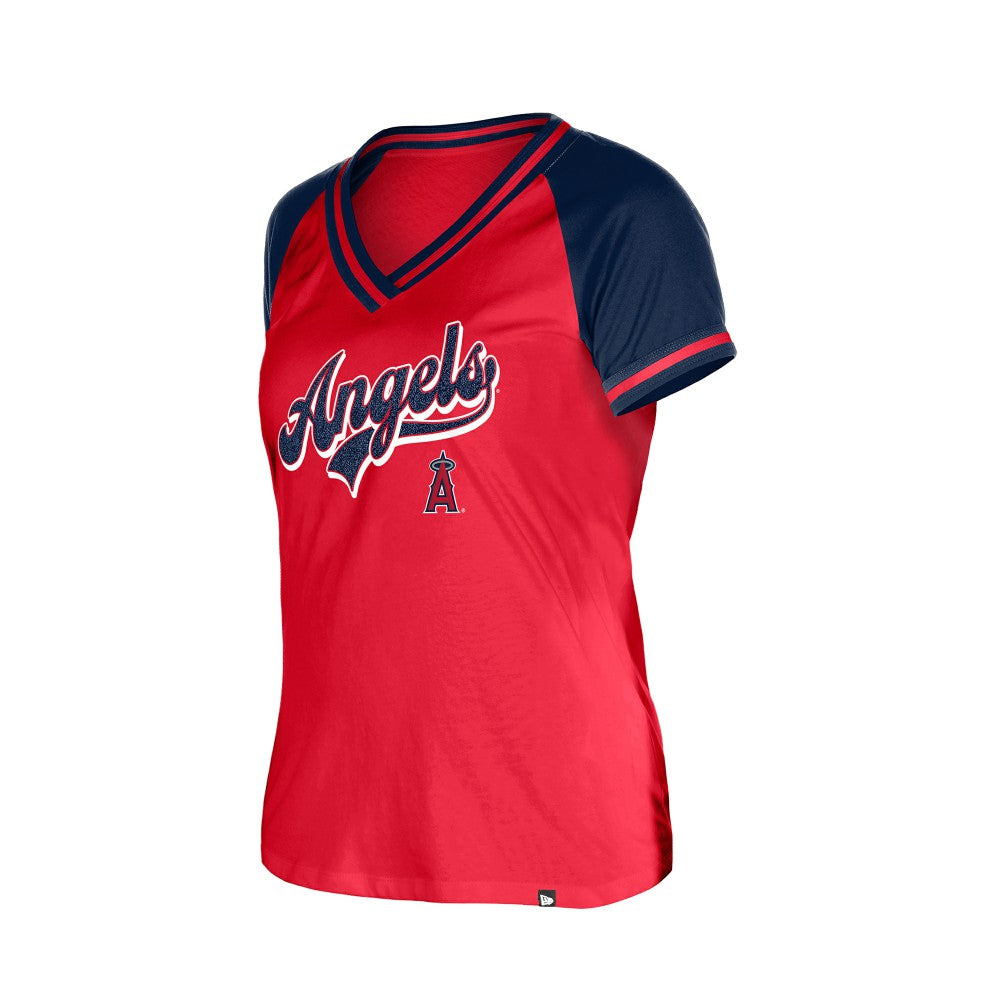 Los Angeles Angels Women's Gameday V-Neck T-Shirt Red | New Era