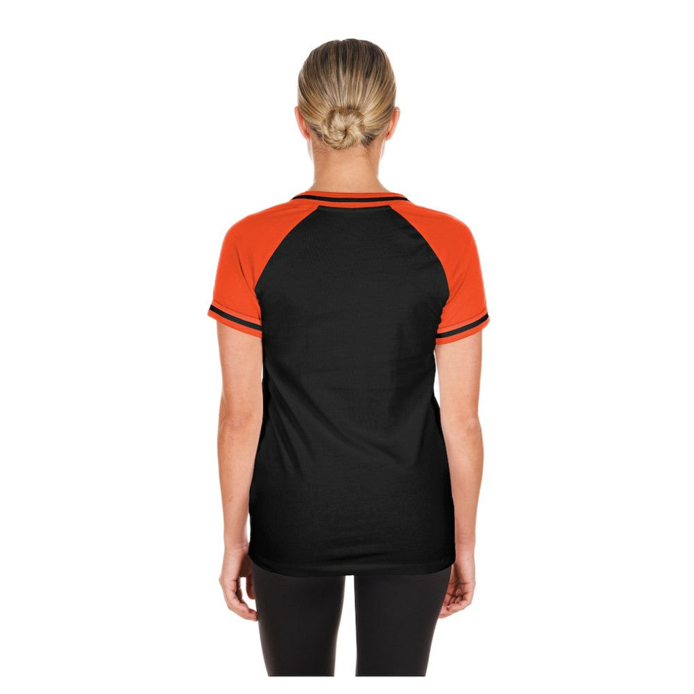 Baltimore Orioles Women's Gameday V-Neck T-Shirt Black | New Era