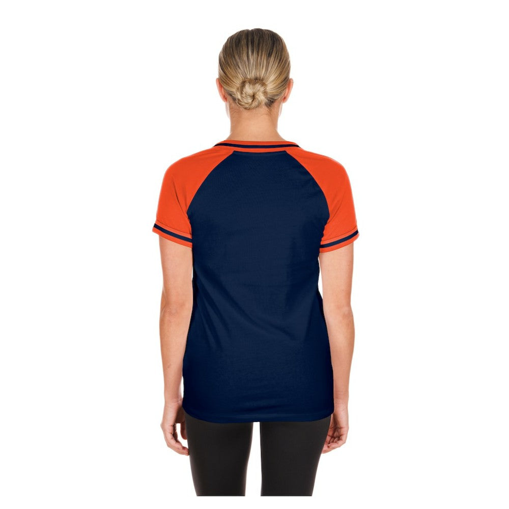 Detroit Tigers Women's Gameday V-Neck T-Shirt Navy | New Era