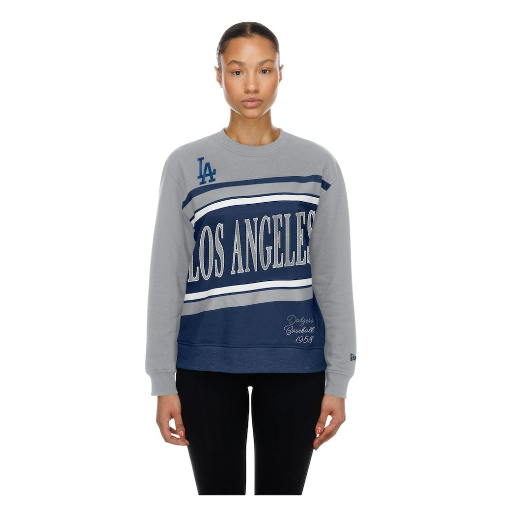 Los Angeles Dodgers Women's Gameday Fleece Sweatshirt Navy/Gray | New Era