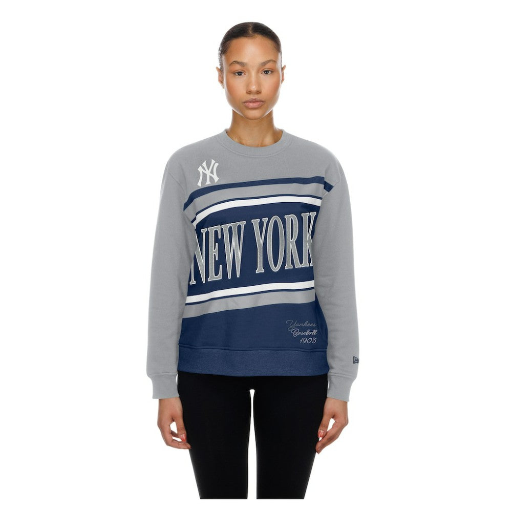 New York Yankees Women's Gameday Fleece Sweatshirt Navy/Gray | New Era