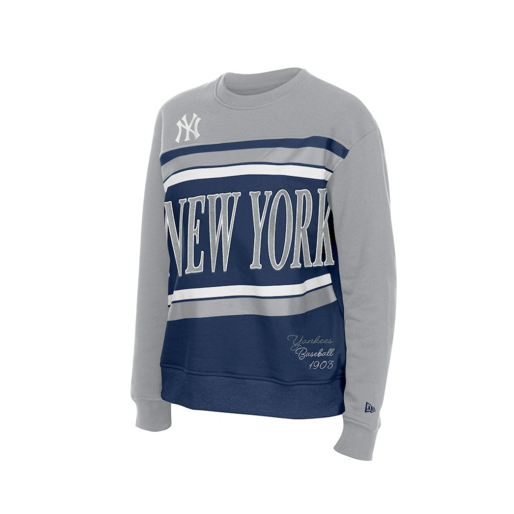 New York Yankees Women's Gameday Fleece Sweatshirt Navy/Gray | New Era
