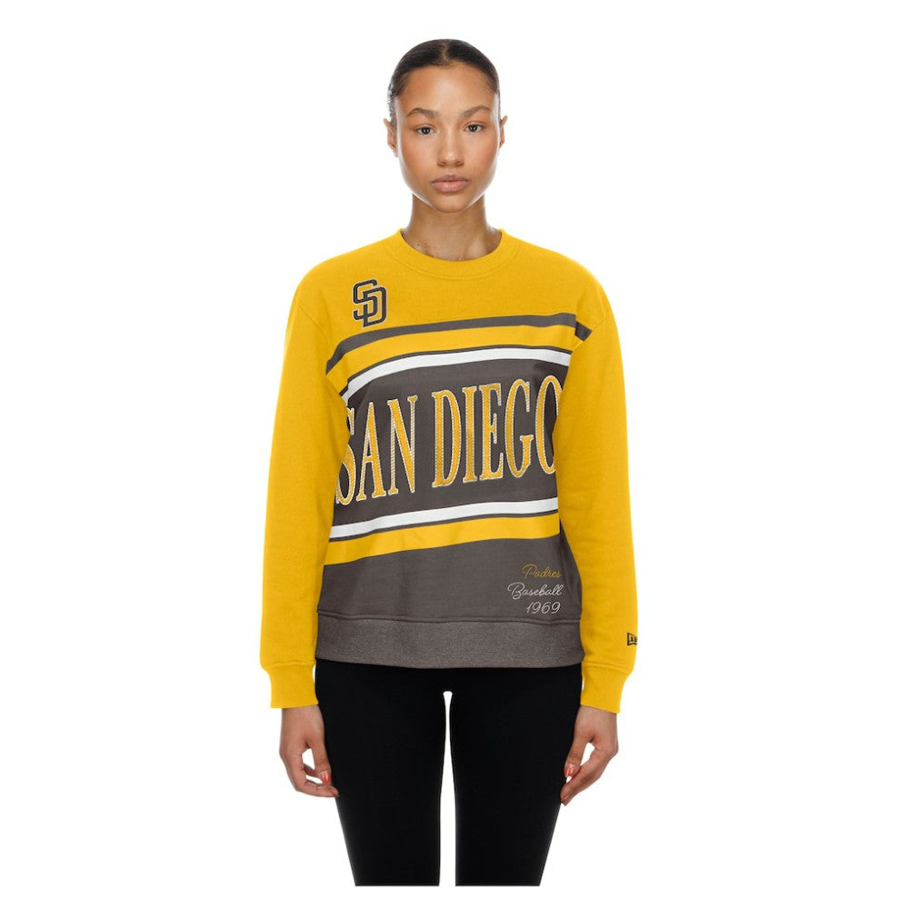 San Diego Padres Women's Gameday Fleece Sweatshirt Brown/Gold | New Era